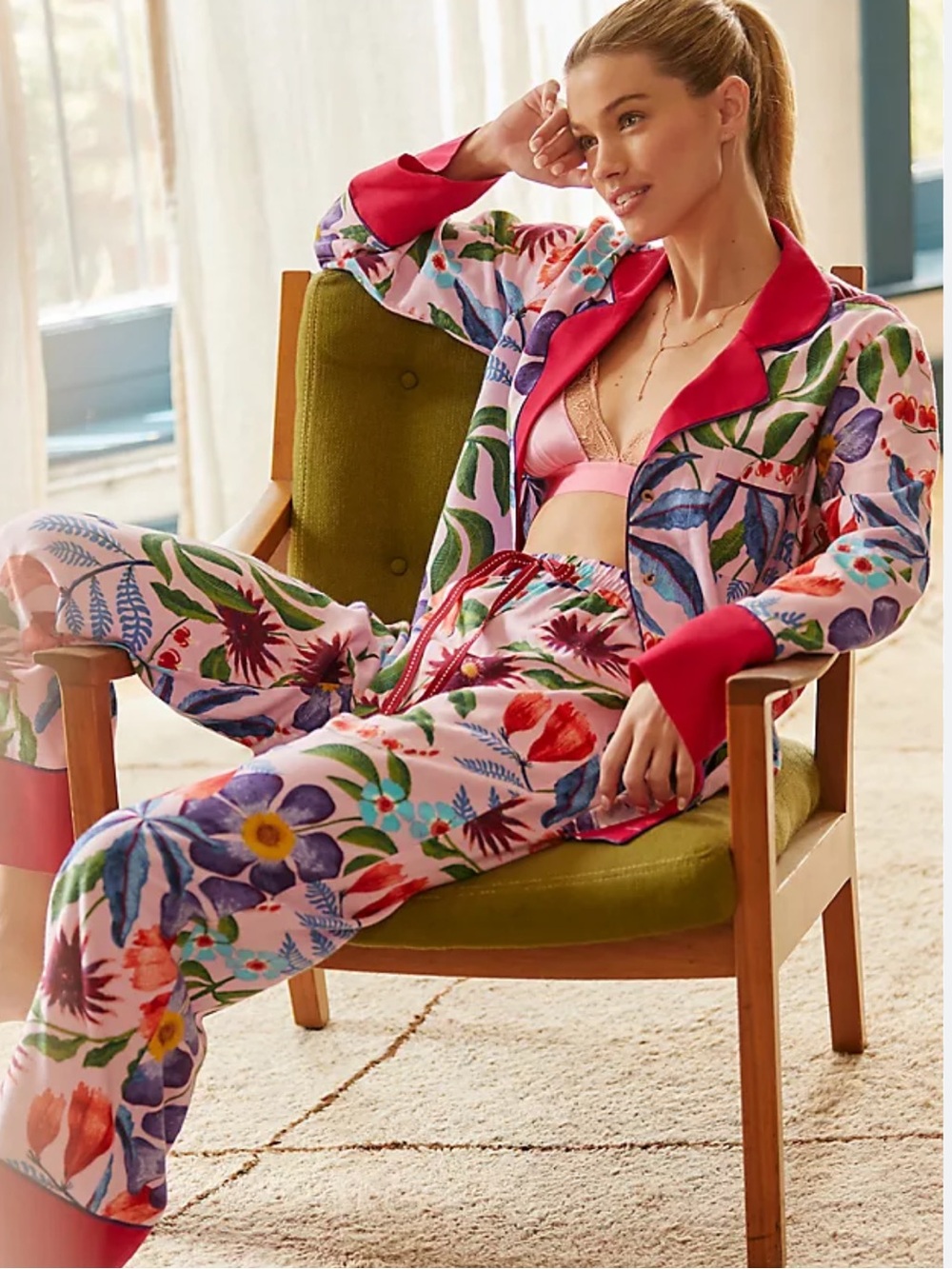 Rosa de Weerd for Anthropologie Flannel Sleep Pajamas Women’s XXS/Small